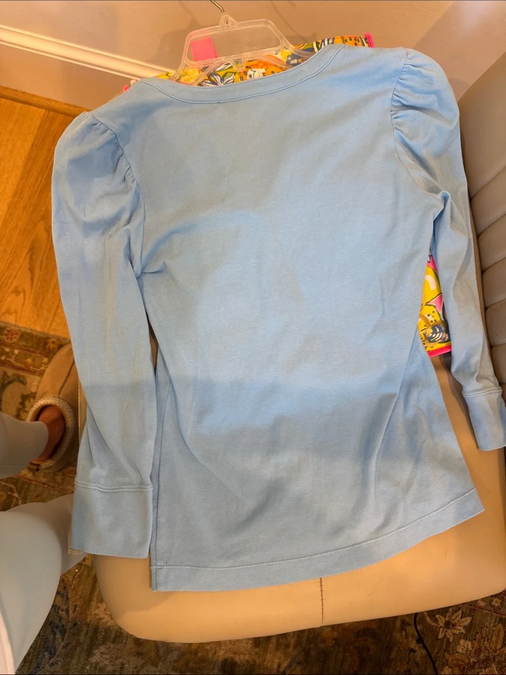 Lilly Pulitzer Frenchie Blue Marlie Knit Top - Picture 3 of 3